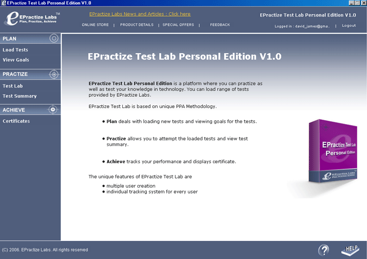 EPractize Test Lab - Free SCEA Practize Test screenshot